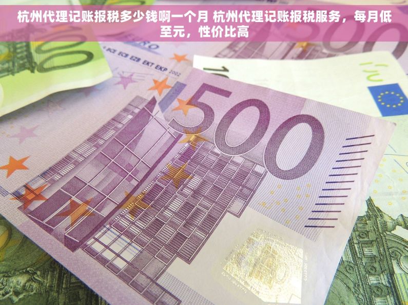 杭州代理记账报税多少钱啊一个月 杭州代理记账报税服务，每月低至元，性价比高