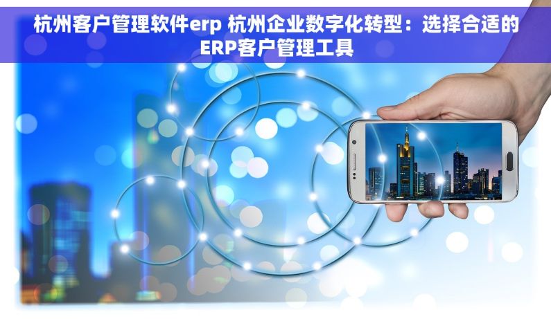 杭州客户管理软件erp 杭州企业数字化转型：选择合适的ERP客户管理工具