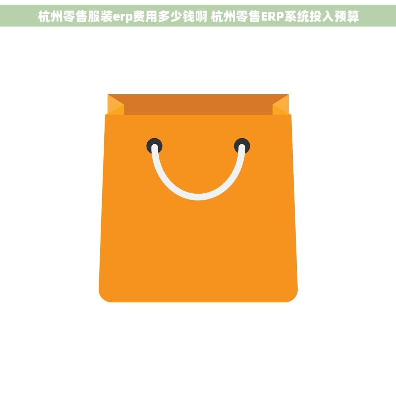 杭州零售服装erp费用多少钱啊 杭州零售ERP系统投入预算