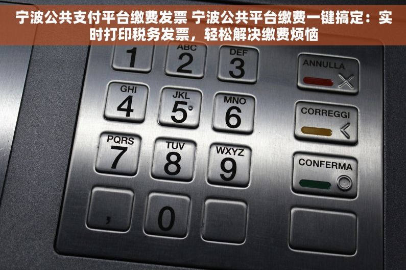 宁波公共支付平台缴费发票 宁波公共平台缴费一键搞定：实时打印税务发票，轻松解决缴费烦恼