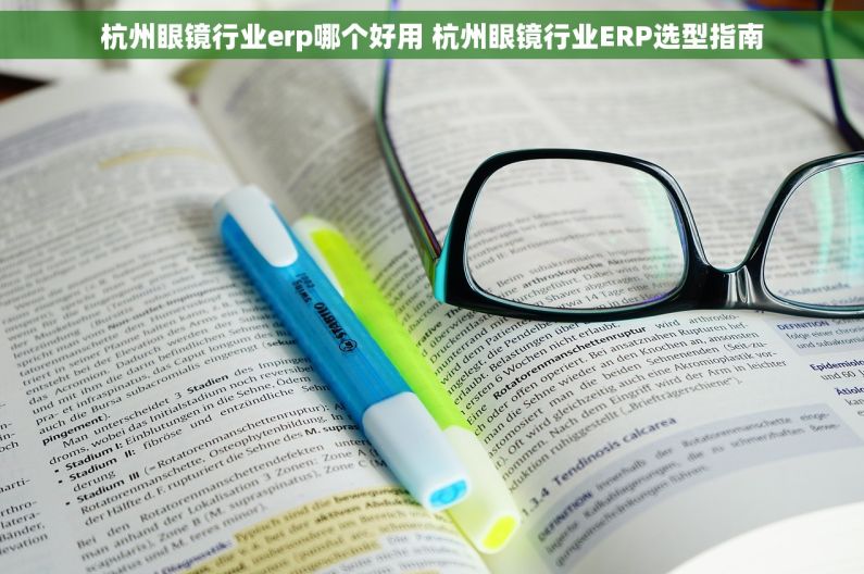 杭州眼镜行业erp哪个好用 杭州眼镜行业ERP选型指南