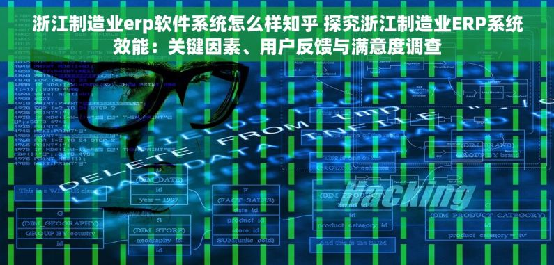 浙江制造业erp软件系统怎么样知乎 探究浙江制造业ERP系统效能：关键因素、用户反馈与满意度调查