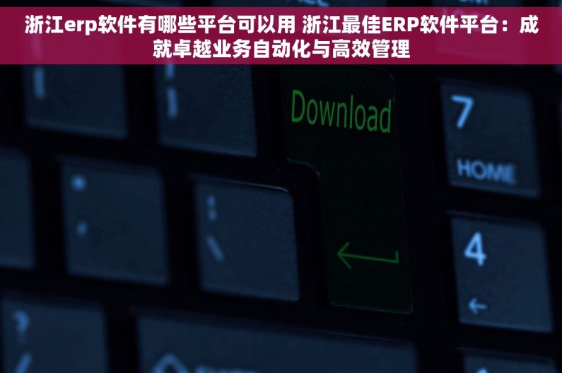 浙江erp软件有哪些平台可以用 浙江最佳ERP软件平台：成就卓越业务自动化与高效管理