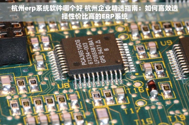 杭州erp系统软件哪个好 杭州企业精选指南：如何高效选择性价比高的ERP系统