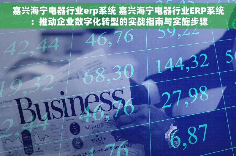 嘉兴海宁电器行业erp系统 嘉兴海宁电器行业ERP系统：推动企业数字化转型的实战指南与实施步骤