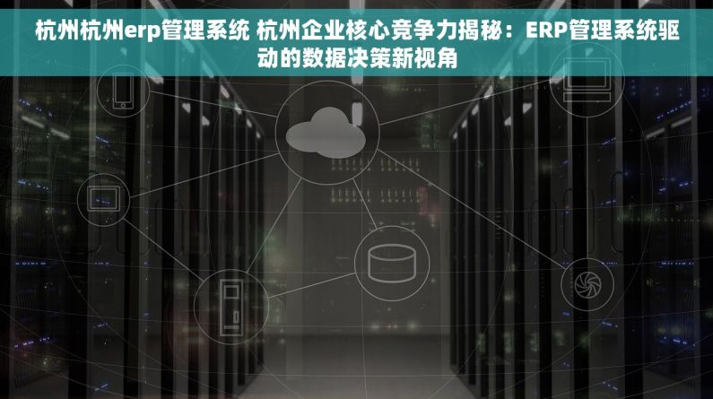 杭州杭州erp管理系统 杭州企业核心竞争力揭秘：ERP管理系统驱动的数据决策新视角