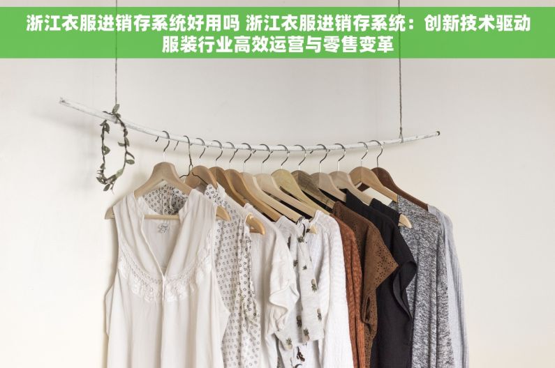 浙江衣服进销存系统好用吗 浙江衣服进销存系统：创新技术驱动服装行业高效运营与零售变革