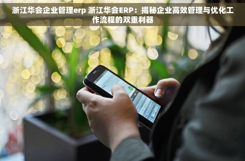 浙江华会企业管理erp 浙江华会ERP：揭秘企业高效管理与优化工作流程的双重利器