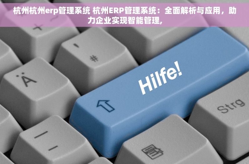 杭州杭州erp管理系统 杭州ERP管理系统：全面解析与应用，助力企业实现智能管理,