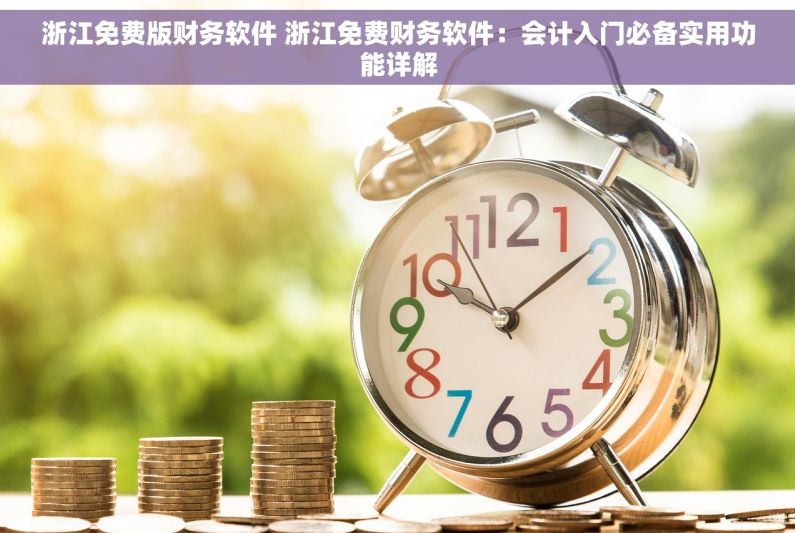 浙江免费版财务软件 浙江免费财务软件：会计入门必备实用功能详解