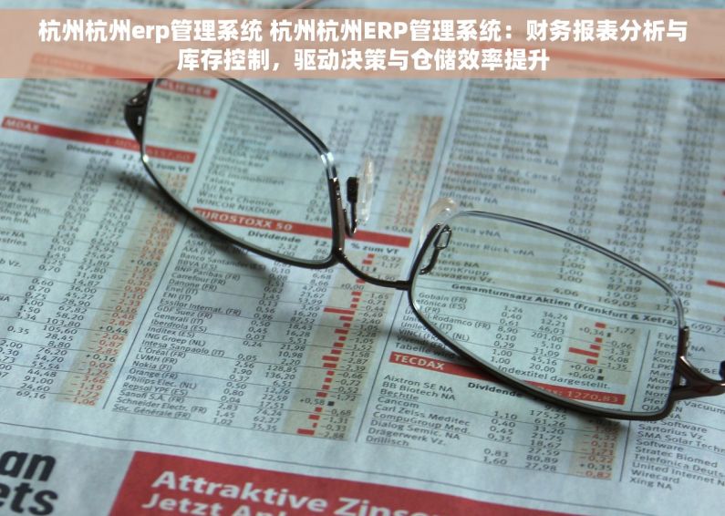 杭州杭州erp管理系统 杭州杭州ERP管理系统：财务报表分析与库存控制，驱动决策与仓储效率提升