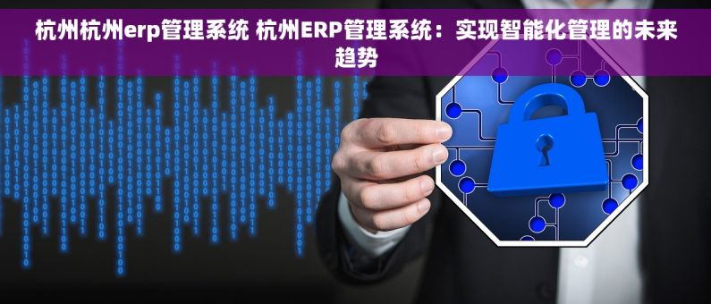 杭州杭州erp管理系统 杭州ERP管理系统：实现智能化管理的未来趋势