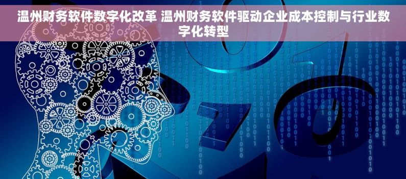 温州财务软件数字化改革 温州财务软件驱动企业成本控制与行业数字化转型