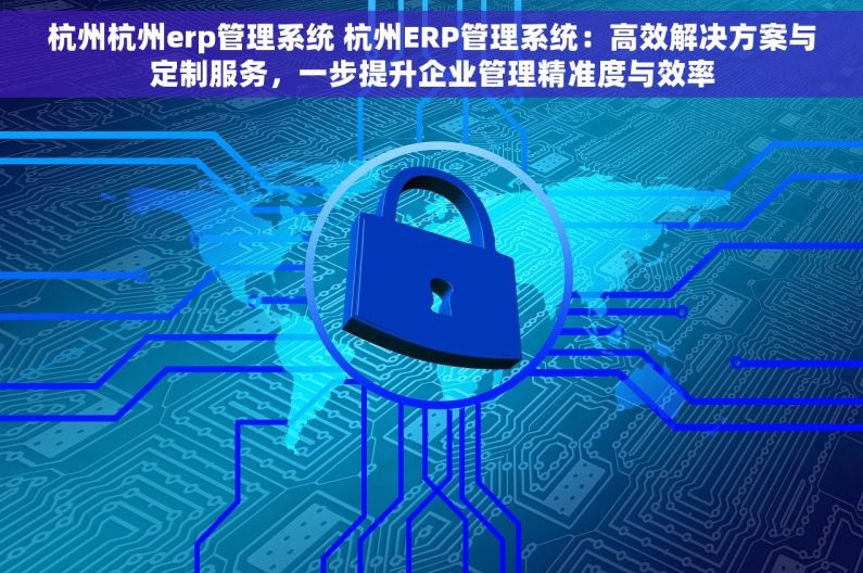 杭州杭州erp管理系统 杭州ERP管理系统：高效解决方案与定制服务，一步提升企业管理精准度与效率