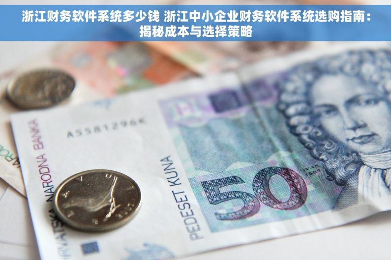 浙江财务软件系统多少钱 浙江中小企业财务软件系统选购指南：揭秘成本与选择策略