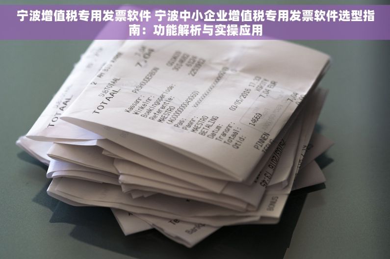 宁波增值税专用发票软件 宁波中小企业增值税专用发票软件选型指南：功能解析与实操应用