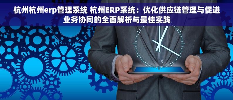 杭州杭州erp管理系统 杭州ERP系统：优化供应链管理与促进业务协同的全面解析与最佳实践