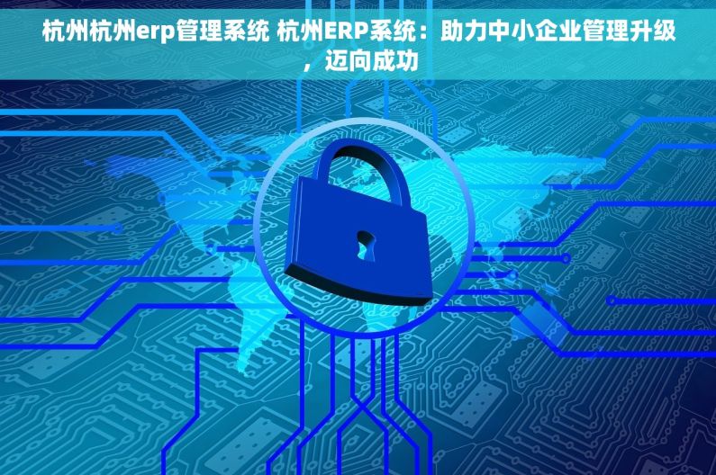 杭州杭州erp管理系统 杭州ERP系统：助力中小企业管理升级，迈向成功