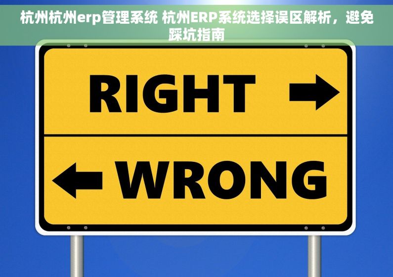 杭州杭州erp管理系统 杭州ERP系统选择误区解析，避免踩坑指南