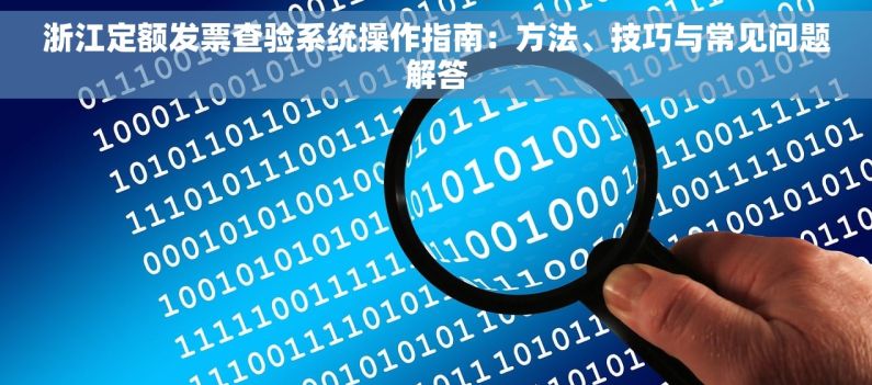 浙江定额发票查验系统操作指南：方法、技巧与常见问题解答