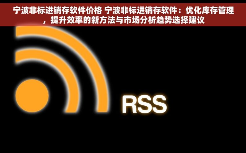 宁波非标进销存软件价格 宁波非标进销存软件：优化库存管理，提升效率的新方法与市场分析趋势选择建议