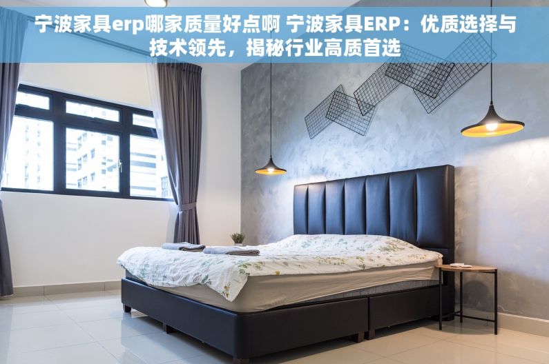 宁波家具erp哪家质量好点啊 宁波家具ERP：优质选择与技术领先，揭秘行业高质首选