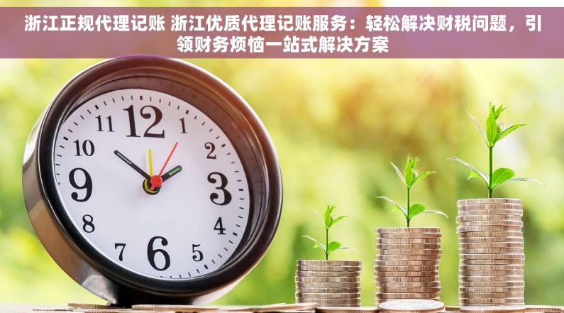 浙江正规代理记账 浙江优质代理记账服务：轻松解决财税问题，引领财务烦恼一站式解决方案