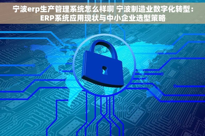 宁波erp生产管理系统怎么样啊 宁波制造业数字化转型：ERP系统应用现状与中小企业选型策略