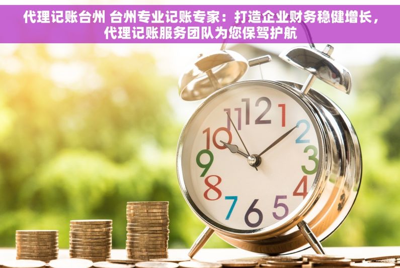 代理记账台州 台州专业记账专家：打造企业财务稳健增长，代理记账服务团队为您保驾护航