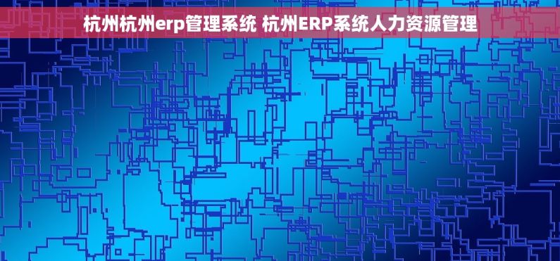 杭州杭州erp管理系统 杭州ERP系统人力资源管理