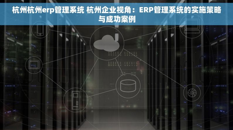 杭州杭州erp管理系统 杭州企业视角：ERP管理系统的实施策略与成功案例