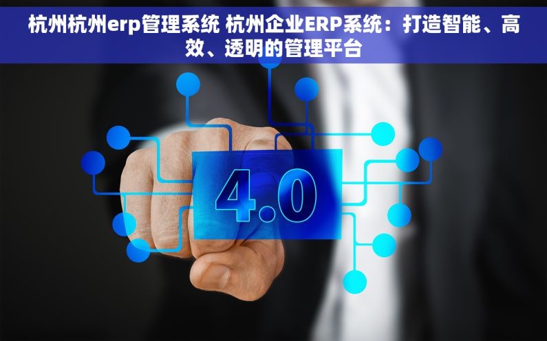杭州杭州erp管理系统 杭州企业ERP系统：打造智能、高效、透明的管理平台