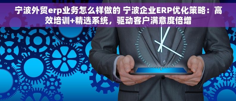 宁波外贸erp业务怎么样做的 宁波企业ERP优化策略：高效培训+精选系统，驱动客户满意度倍增