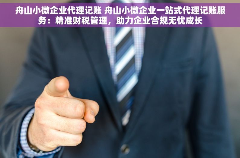 舟山小微企业代理记账 舟山小微企业一站式代理记账服务：精准财税管理，助力企业合规无忧成长