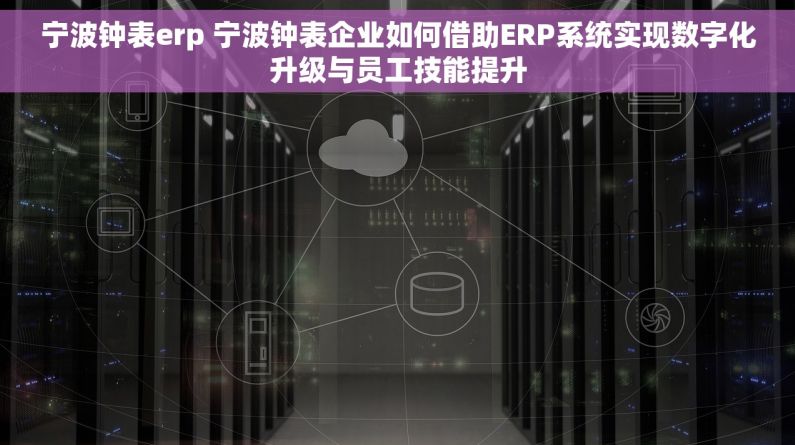 宁波钟表erp 宁波钟表企业如何借助ERP系统实现数字化升级与员工技能提升