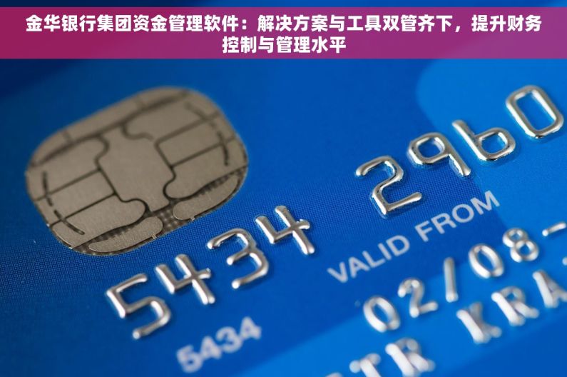 金华银行集团资金管理软件：解决方案与工具双管齐下，提升财务控制与管理水平