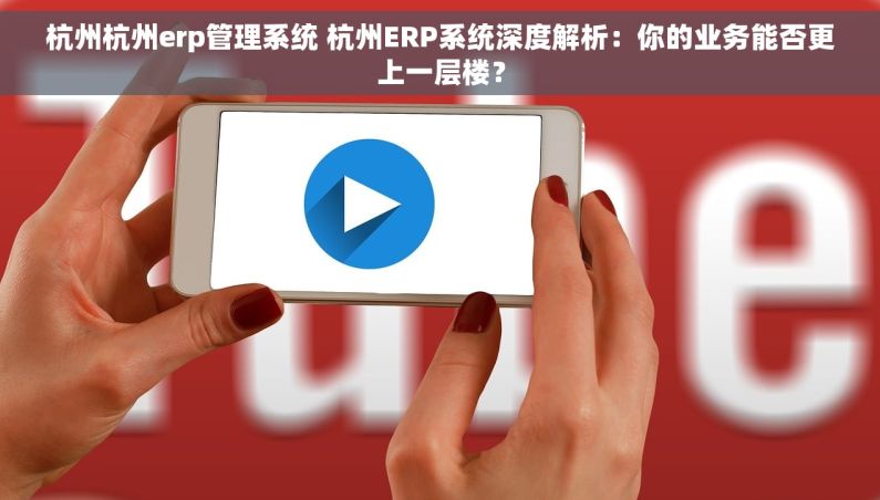 杭州杭州erp管理系统 杭州ERP系统深度解析：你的业务能否更上一层楼？