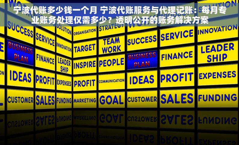宁波代账多少钱一个月 宁波代账服务与代理记账：每月专业账务处理仅需多少？透明公开的账务解决方案