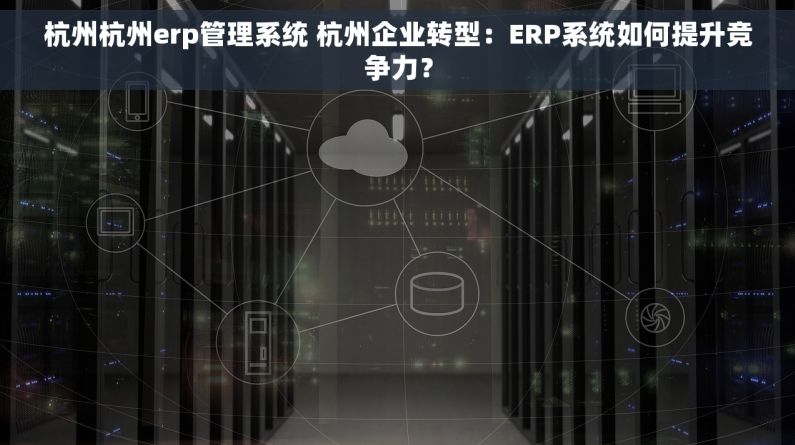 杭州杭州erp管理系统 杭州企业转型：ERP系统如何提升竞争力？