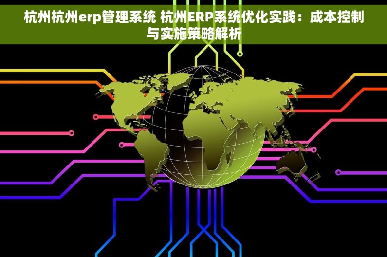 杭州杭州erp管理系统 杭州ERP系统优化实践：成本控制与实施策略解析