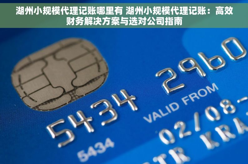 湖州小规模代理记账哪里有 湖州小规模代理记账：高效财务解决方案与选对公司指南