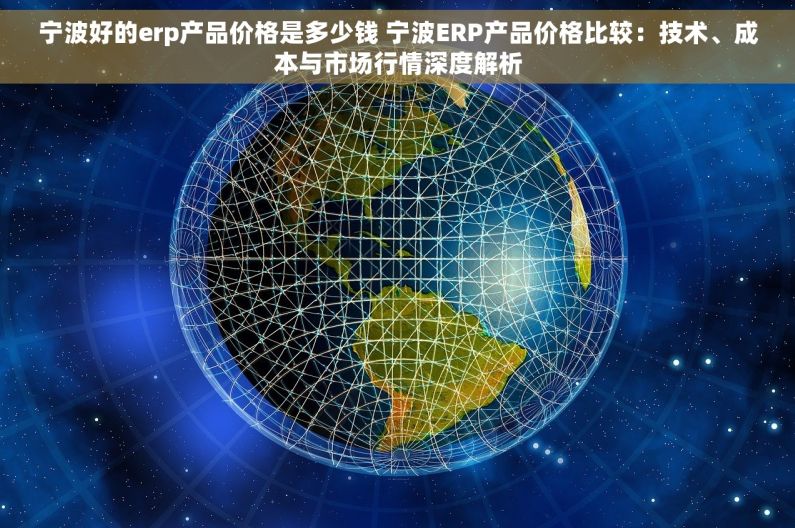 宁波好的erp产品价格是多少钱 宁波ERP产品价格比较：技术、成本与市场行情深度解析