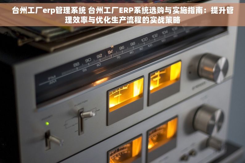台州工厂erp管理系统 台州工厂ERP系统选购与实施指南：提升管理效率与优化生产流程的实战策略