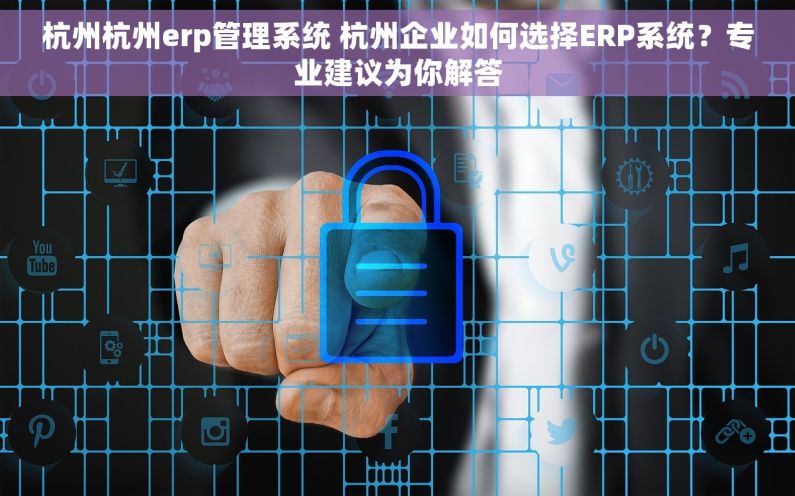 杭州杭州erp管理系统 杭州企业如何选择ERP系统？专业建议为你解答