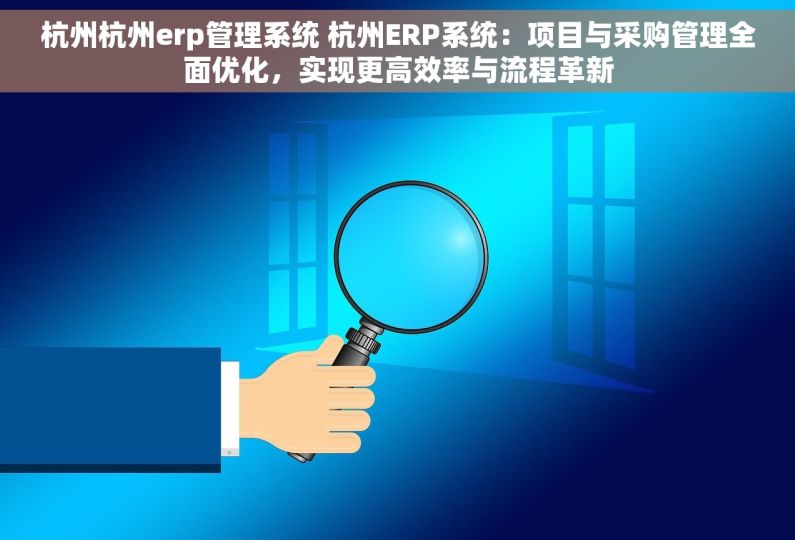 杭州杭州erp管理系统 杭州ERP系统：项目与采购管理全面优化，实现更高效率与流程革新