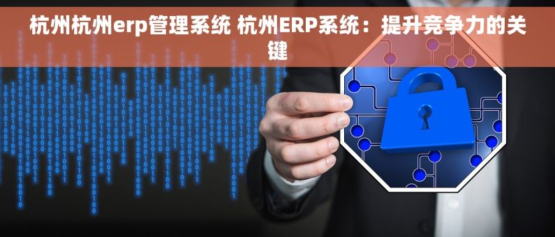 杭州杭州erp管理系统 杭州ERP系统：提升竞争力的关键
