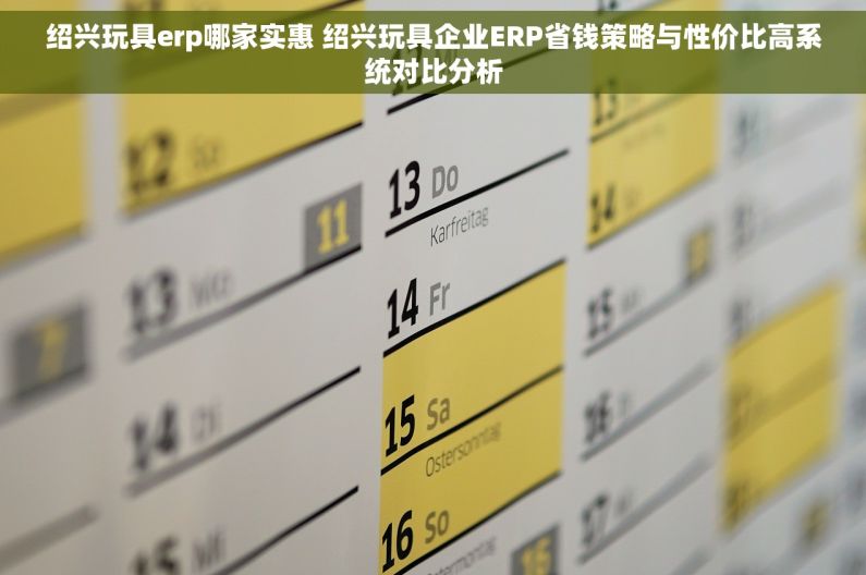 绍兴玩具erp哪家实惠 绍兴玩具企业ERP省钱策略与性价比高系统对比分析