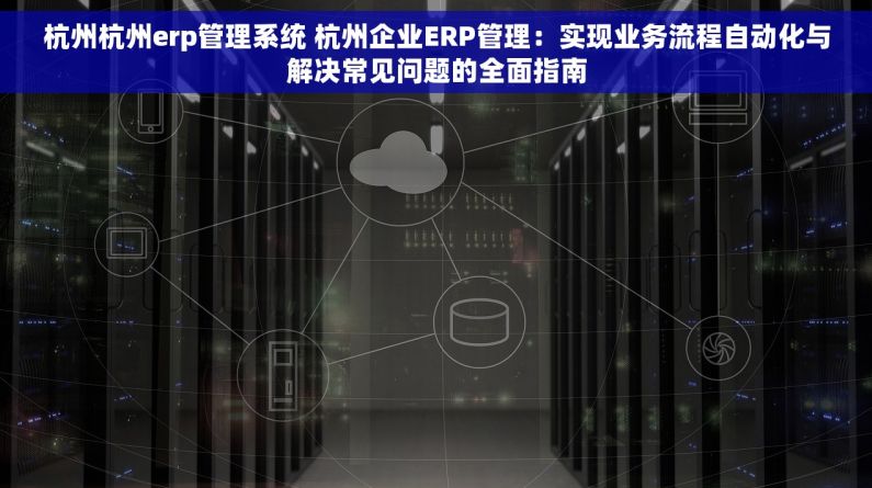 杭州杭州erp管理系统 杭州企业ERP管理：实现业务流程自动化与解决常见问题的全面指南