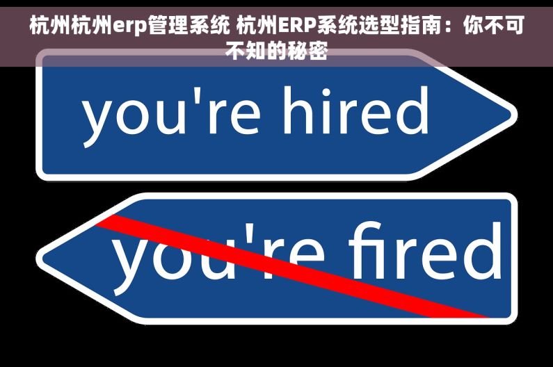 杭州杭州erp管理系统 杭州ERP系统选型指南：你不可不知的秘密