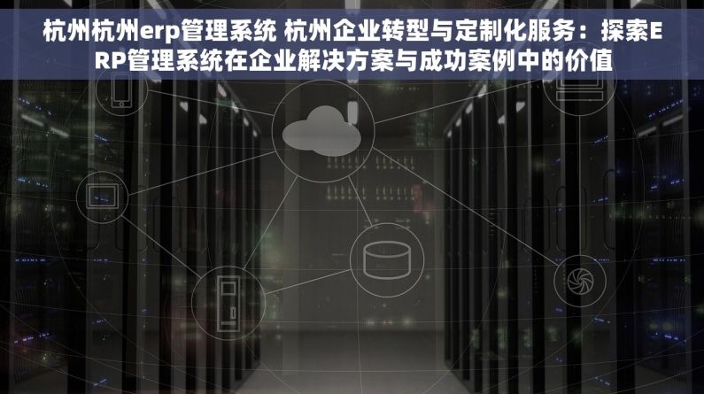 杭州杭州erp管理系统 杭州企业转型与定制化服务：探索ERP管理系统在企业解决方案与成功案例中的价值